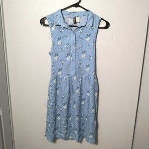 Divided by H&M Blue Sleeveless Back Cut Out Dress